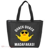 Funny Yellow Crazy Rubber Duck Madafakas Quack Quack Tote Bag thumb 0