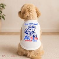 Funny You CanT Spell Autism Without Usa Doggie Tank thumb 2