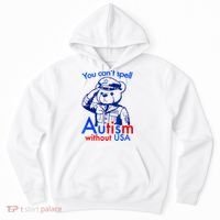 Funny You CanT Spell Autism Without Usa Hoodie thumb 0