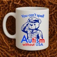 Funny You CanT Spell Autism Without Usa Coffee Mug thumb 2