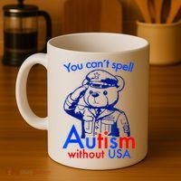 Funny You CanT Spell Autism Without Usa Coffee Mug thumb 4