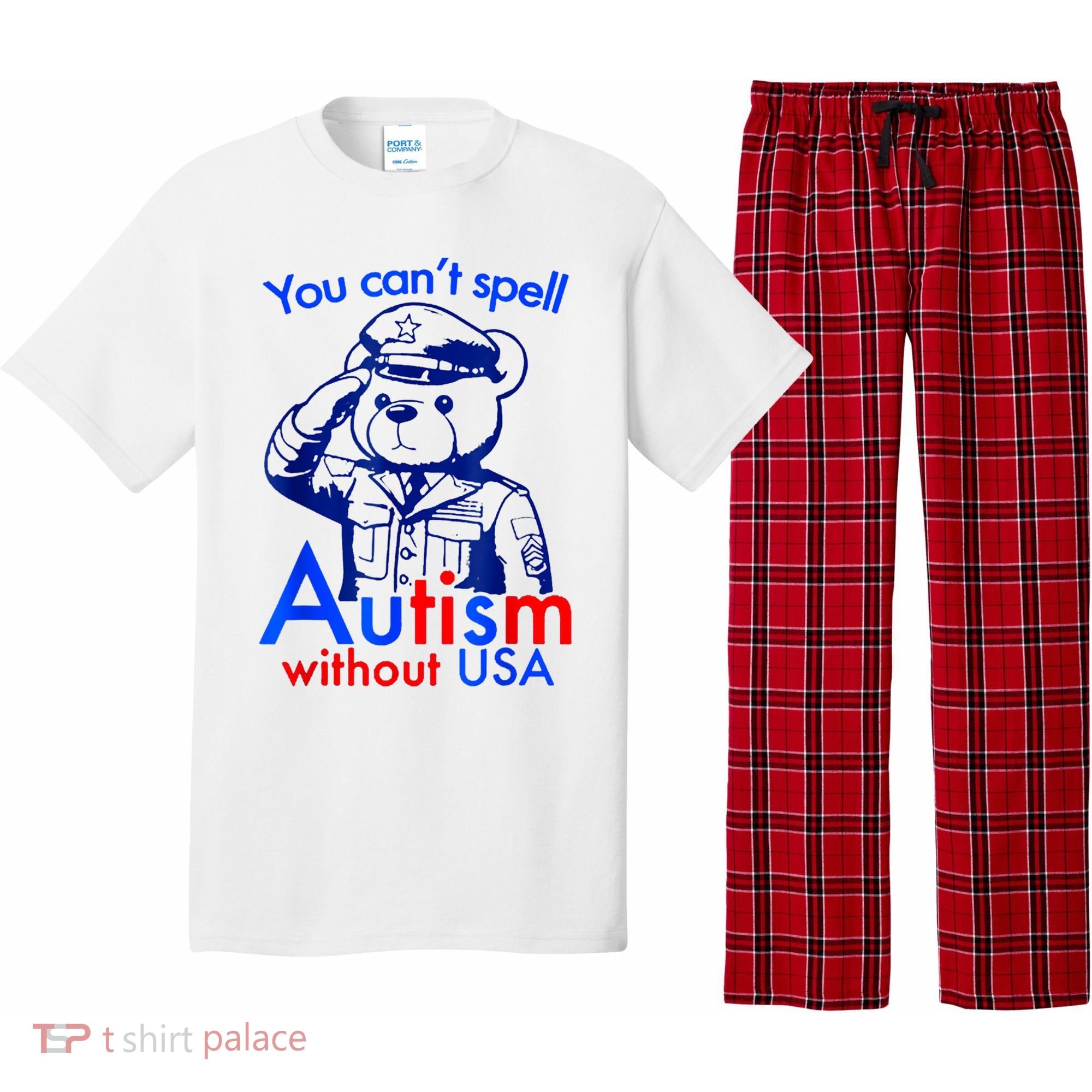 Funny You CanT Spell Autism Without Usa Pajama Set