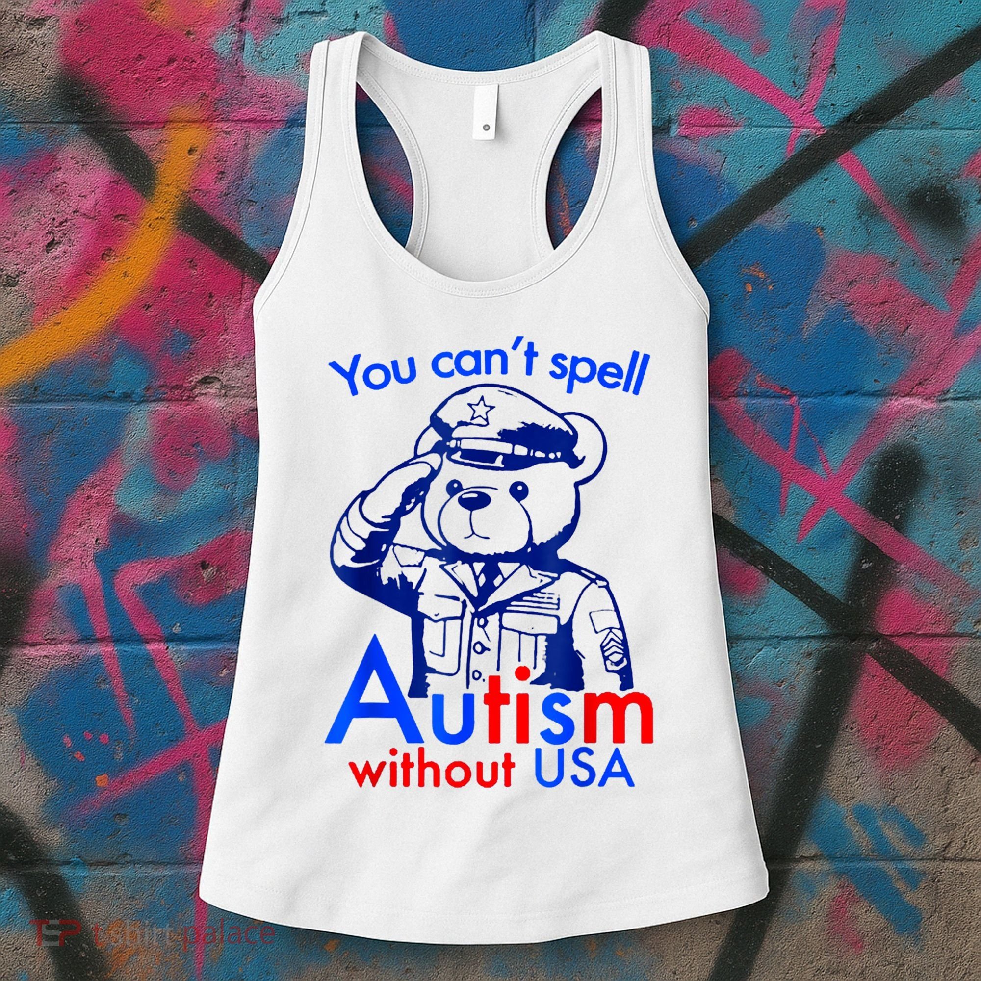 Funny You CanT Spell Autism Without Usa Women's Tank Top