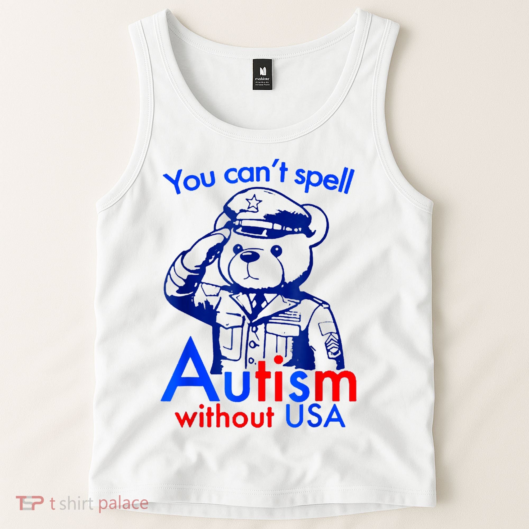 Funny You CanT Spell Autism Without Usa Tank Top