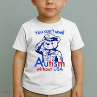 Funny You CanT Spell Autism Without Usa Toddler T-Shirt thumb 2