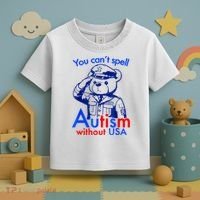 Funny You CanT Spell Autism Without Usa Toddler T-Shirt thumb 3