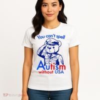 Funny You CanT Spell Autism Without Usa Women's T-Shirt thumb 4