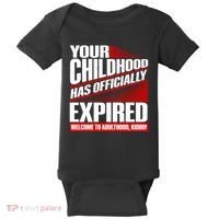 Funny Your Childhood Has Officially Expired Happy Birthday Baby Bodysuit thumb 0