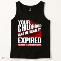 Funny Your Childhood Has Officially Expired Happy Birthday Tank Top thumb 2