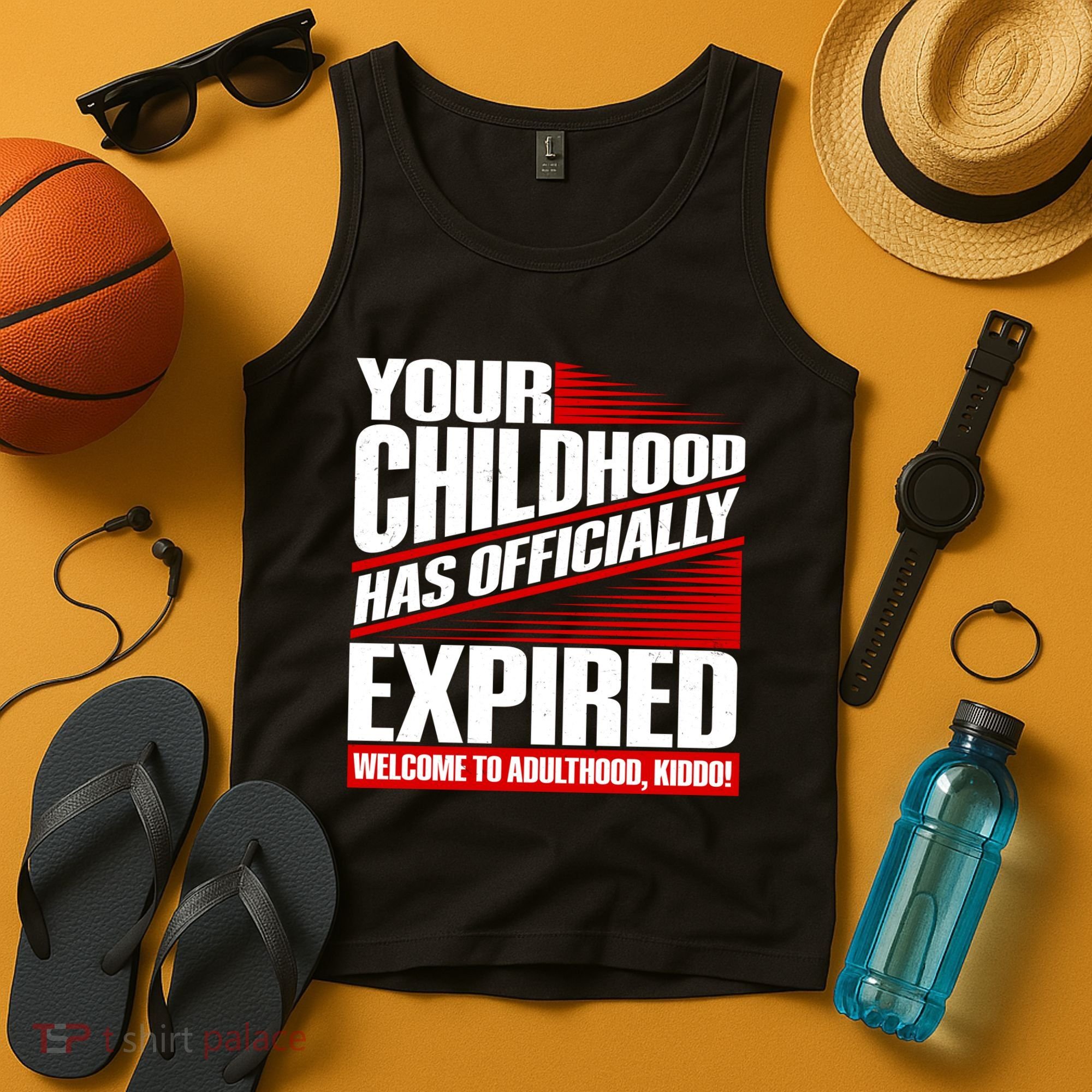 Funny Your Childhood Has Officially Expired Happy Birthday Tank Top