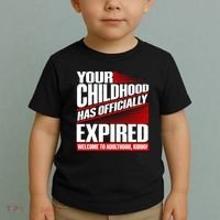 Funny Your Childhood Has Officially Expired Happy Birthday Toddler T-Shirt thumb 2