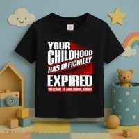 Funny Your Childhood Has Officially Expired Happy Birthday Toddler T-Shirt thumb 3