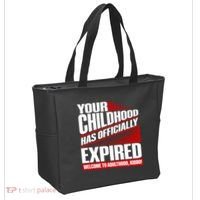 Funny Your Childhood Has Officially Expired Happy Birthday Tote Bag thumb 2