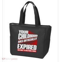 Funny Your Childhood Has Officially Expired Happy Birthday Tote Bag thumb 3