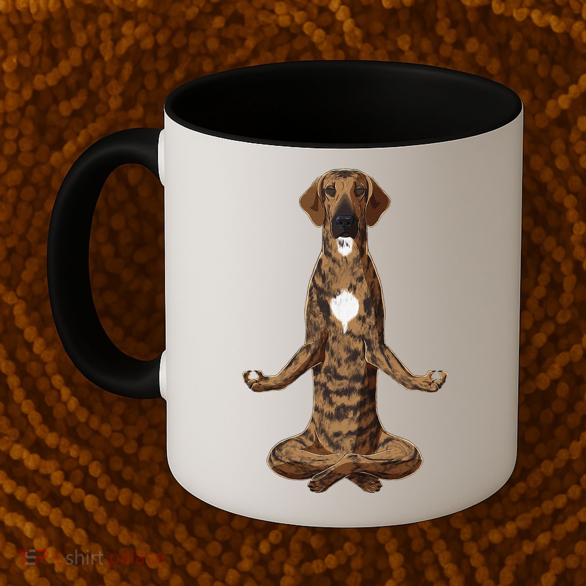 Funny Yoga Dog Plott Hound Coffee Mug