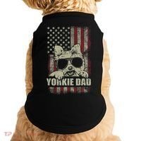 Funny Yorkie Dad American Flag Dog Daddy Fathers Day Tee Doggie Tank thumb 0