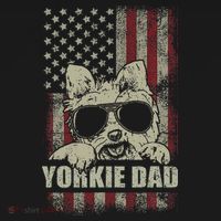Funny Yorkie Dad American Flag Dog Daddy Fathers Day Tee Baby Bodysuit thumb 2