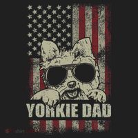 Funny Yorkie Dad American Flag Dog Daddy Fathers Day Tee Hat thumb 2