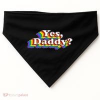 Funny Yes Daddy Retro Naughty Daddy's Girl USA-Made Doggie Bandana thumb 0