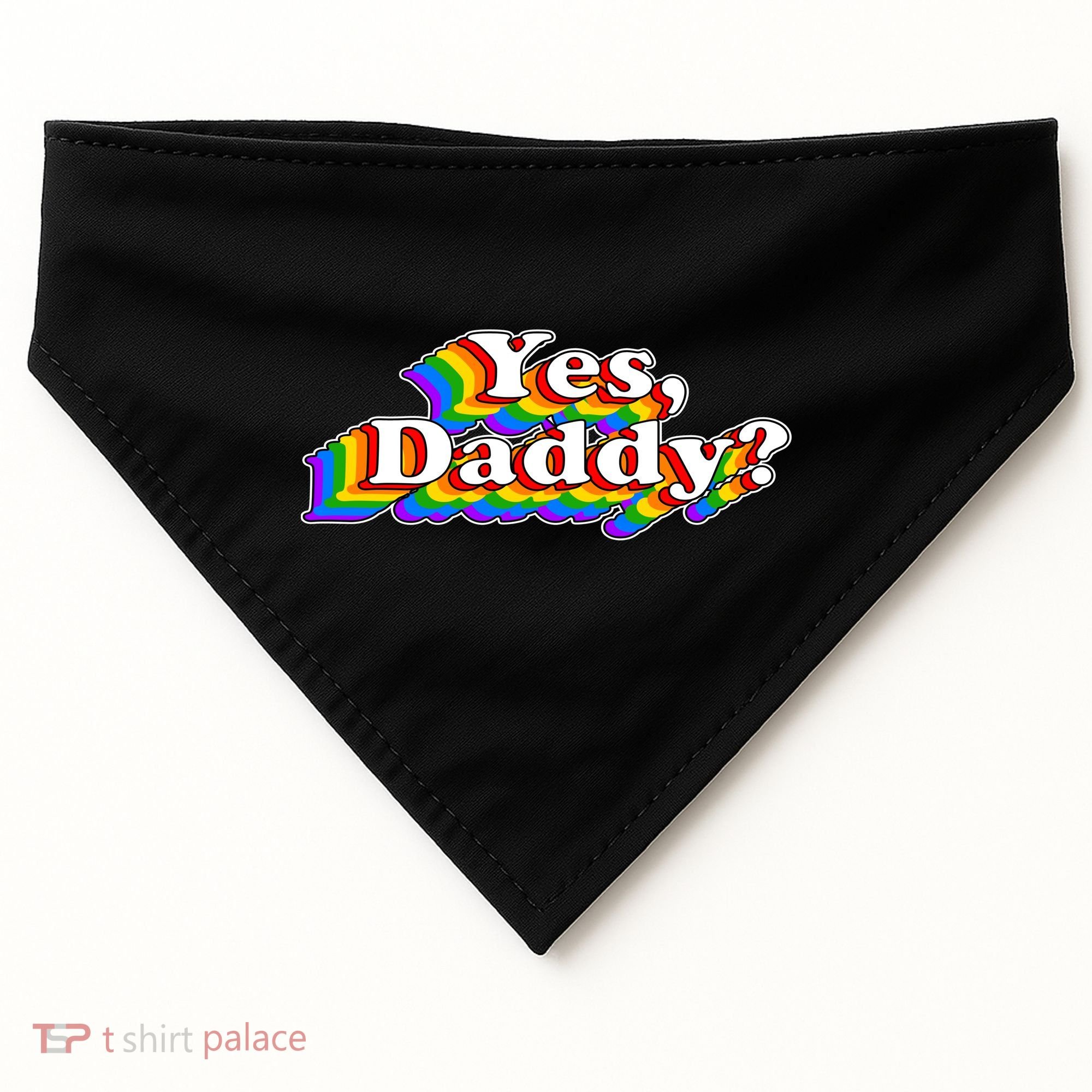 Funny Yes Daddy Retro Naughty Daddy's Girl USA-Made Doggie Bandana