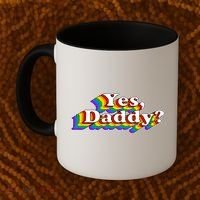 Funny Yes Daddy Retro Naughty Daddy's Girl Coffee Mug thumb 2