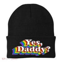 Funny Yes Daddy Retro Naughty Daddy's Girl Beanie thumb 0