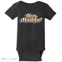 Funny Yes Daddy Retro Naughty Daddy's Girl Baby Bodysuit thumb 0