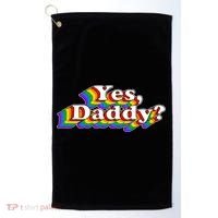 Funny Yes Daddy Retro Naughty Daddy's Girl Golf Towel thumb 0