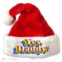 Funny Yes Daddy Retro Naughty Daddy's Girl Santa Hat thumb 0