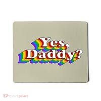 Funny Yes Daddy Retro Naughty Daddy's Girl Mousepad thumb 0