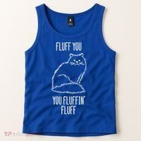 Fluff You Fluffin Fluff Cat Saying Sarcastic Gift Tank Top thumb 2