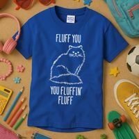 Fluff You Fluffin Fluff Cat Saying Sarcastic Gift Kids T-Shirt thumb 3