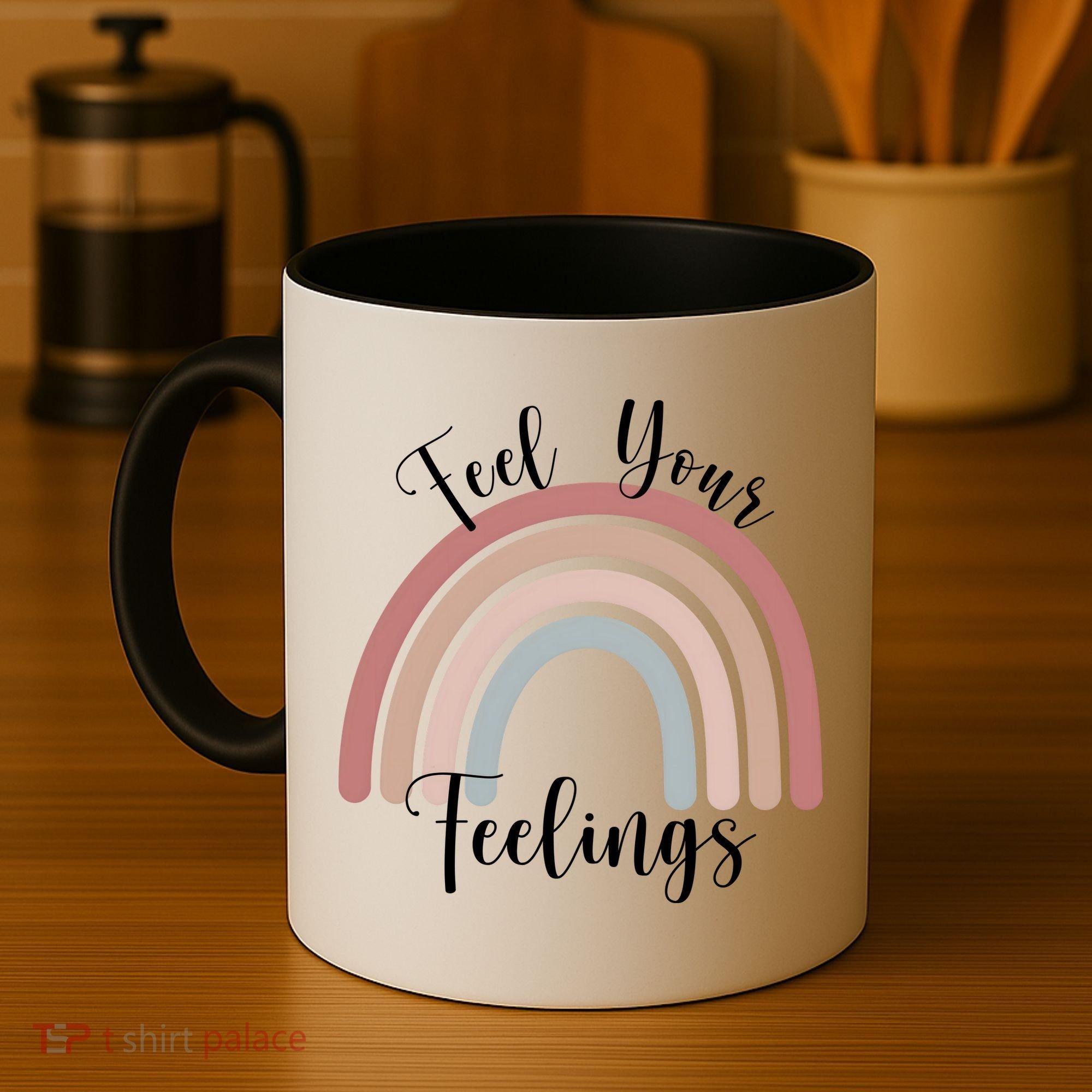 Feel Your Feelings Rainbow Coffee Mug