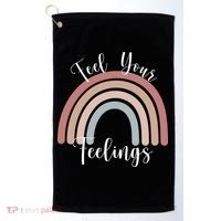 Feel Your Feelings Rainbow Golf Towel thumb 0