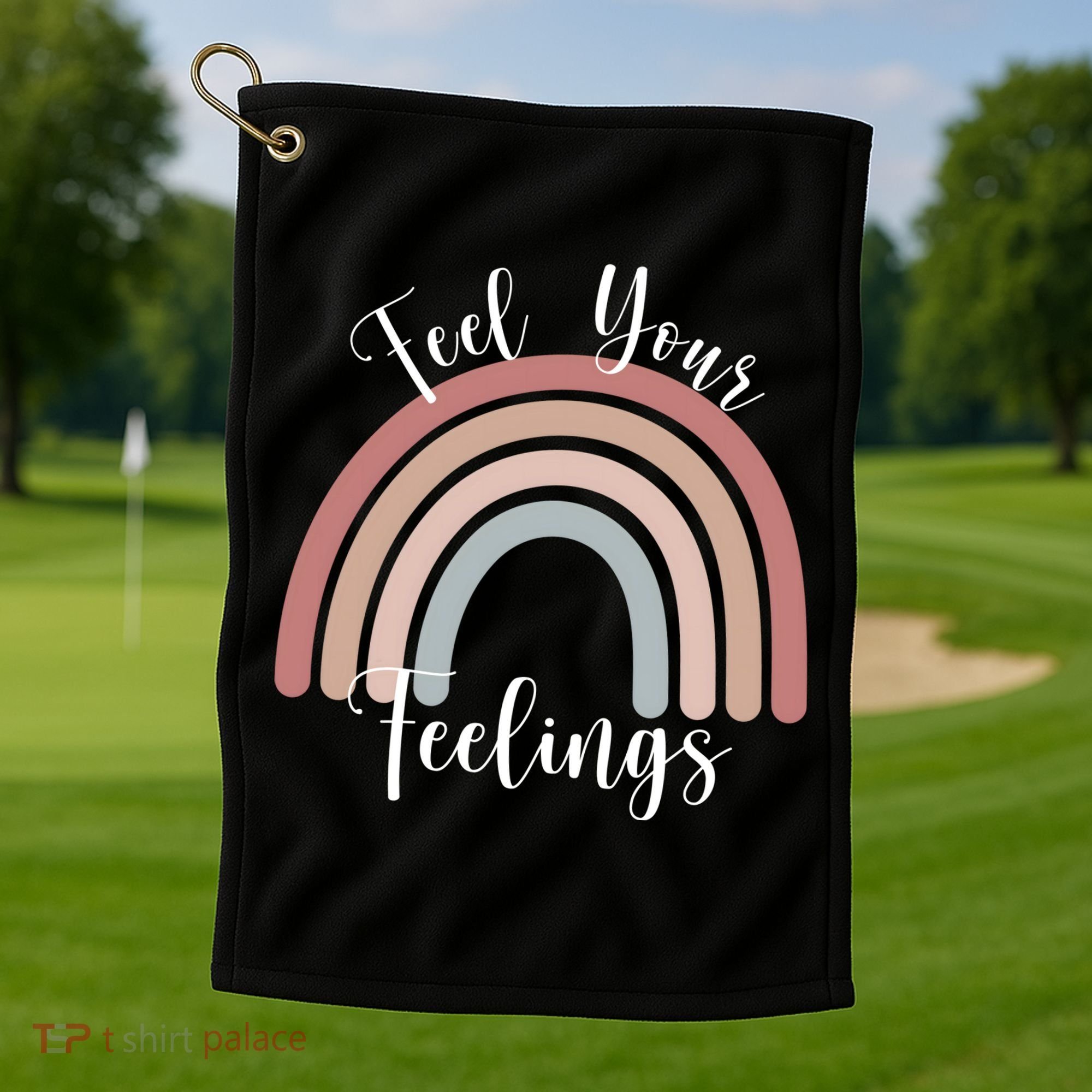 Feel Your Feelings Rainbow Golf Towel