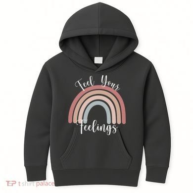 Feel Your Feelings Rainbow Kids Hoodie