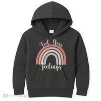 Feel Your Feelings Rainbow Kids Hoodie thumb 0
