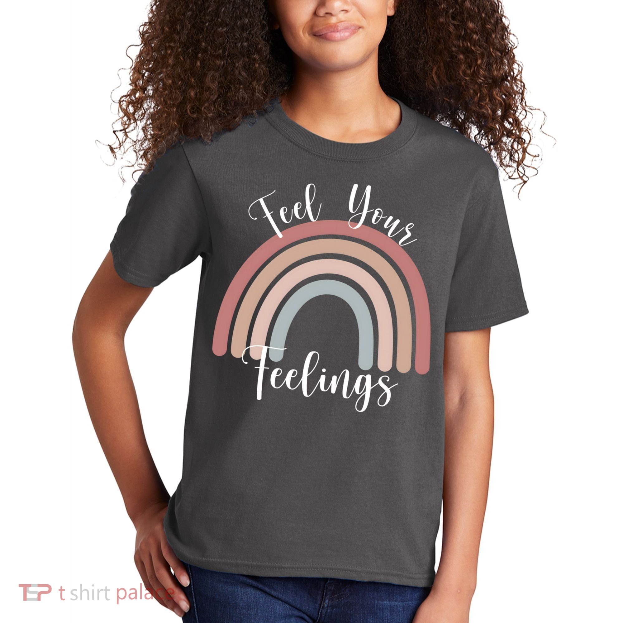 Feel Your Feelings Rainbow Kids T-Shirt
