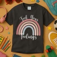 Feel Your Feelings Rainbow Kids T-Shirt thumb 3