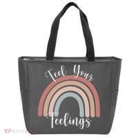 Feel Your Feelings Rainbow Tote Bag thumb 0