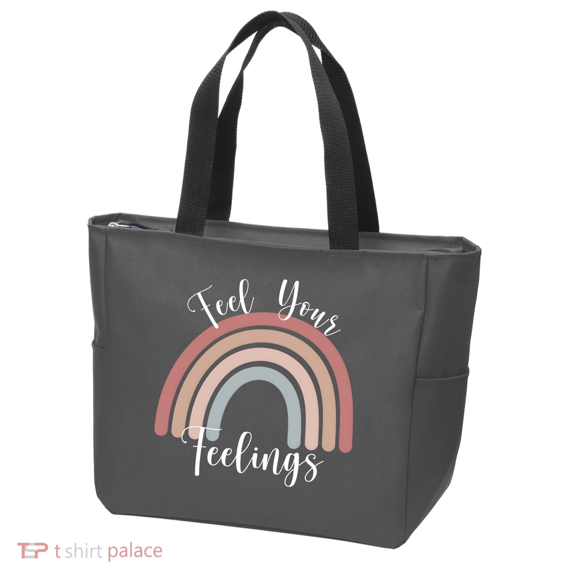 Feel Your Feelings Rainbow Tote Bag