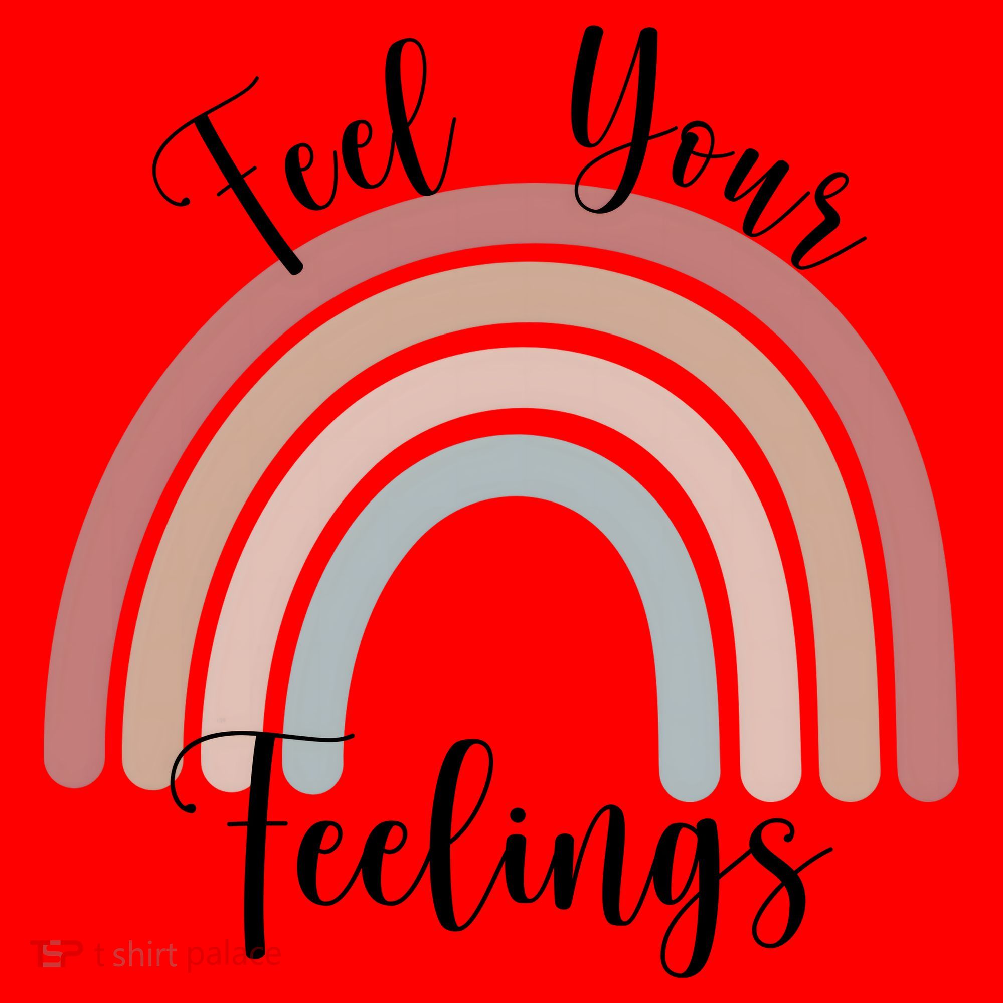 Feel Your Feelings Rainbow Santa Hat
