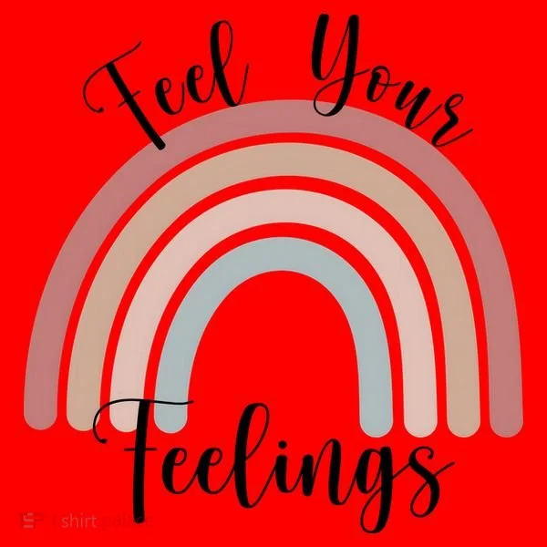 Feel Your Feelings Rainbow Santa Hat