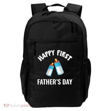 First Year Fathers Day Funny Bottles Milk Best Daddy Cool Gift Backpack