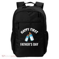 First Year Fathers Day Funny Bottles Milk Best Daddy Cool Gift Backpack thumb 0