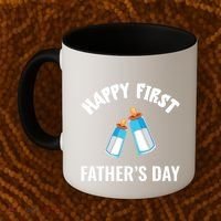 First Year Fathers Day Funny Bottles Milk Best Daddy Cool Gift Coffee Mug thumb 2