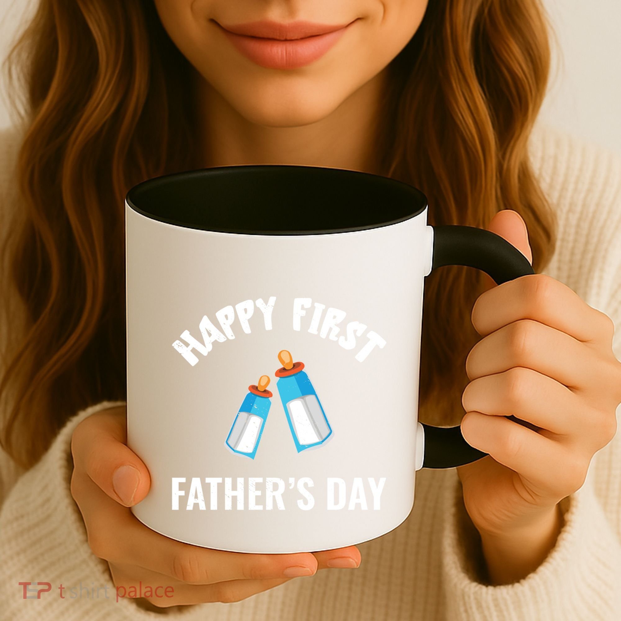 First Year Fathers Day Funny Bottles Milk Best Daddy Cool Gift Coffee Mug
