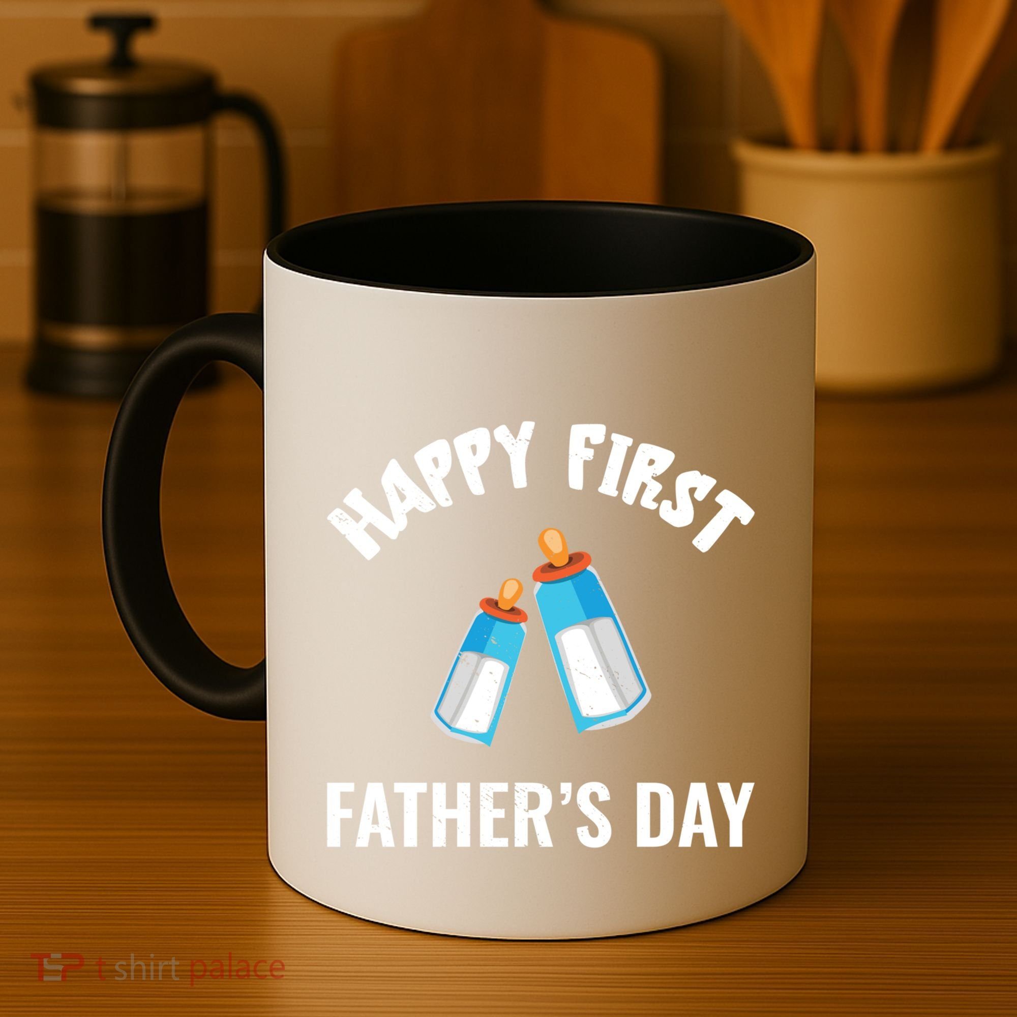 First Year Fathers Day Funny Bottles Milk Best Daddy Cool Gift Coffee Mug