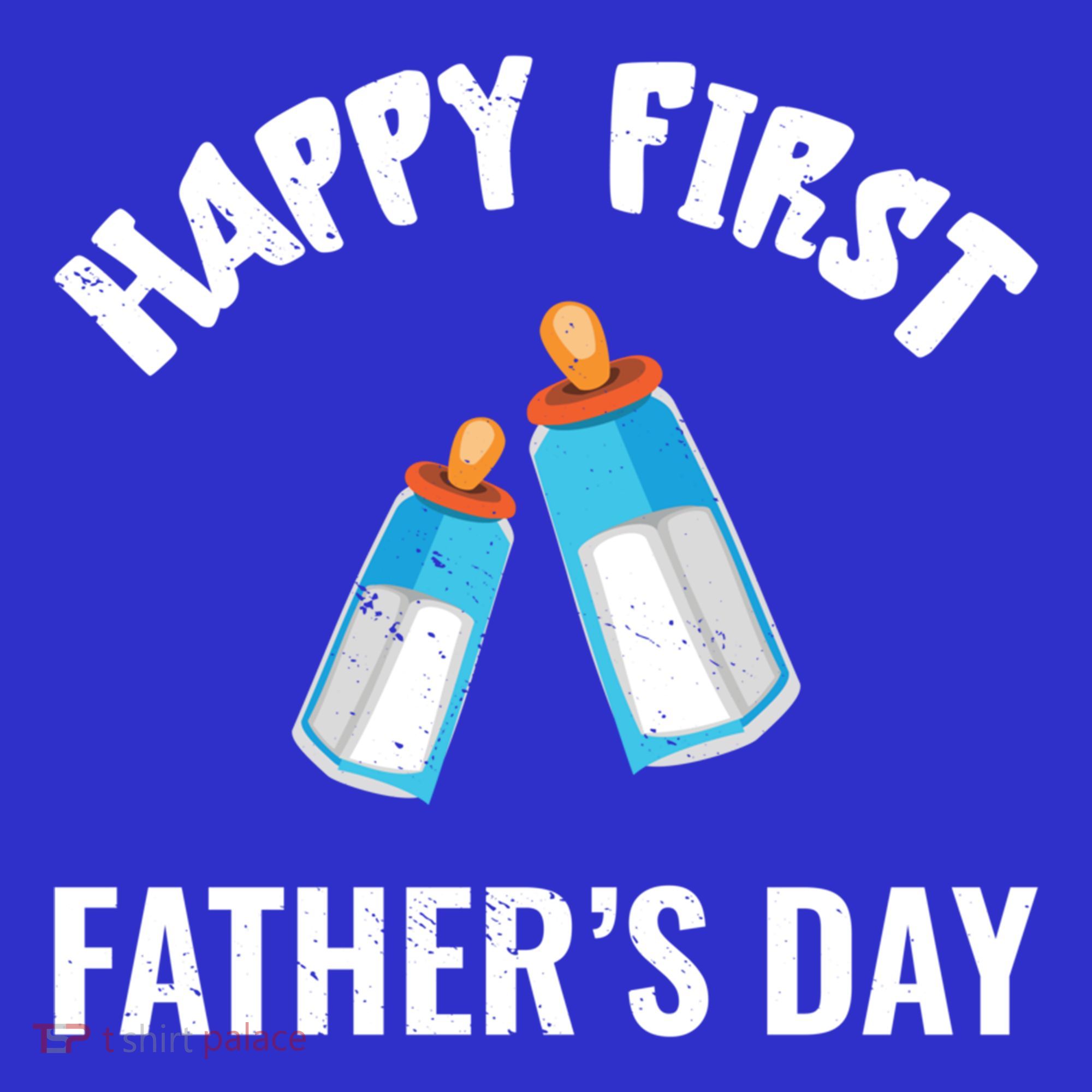 First Year Fathers Day Funny Bottles Milk Best Daddy Cool Gift Long Sleeve Shirt