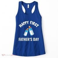 First Year Fathers Day Funny Bottles Milk Best Daddy Cool Gift Women's Tank Top thumb 0